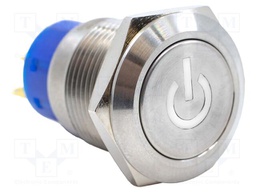 Switch: vandal resistant; DPDT; 3A/250VAC; IP67; ON-ON; white; 12V