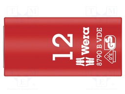 Key; hex socket,socket spanner; HEX 12mm; 3/8"; 46mm; insulated