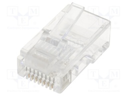 Plug; RJ45; PIN: 8; Contacts: phosphor bronze; gold-plated; UL94V-0