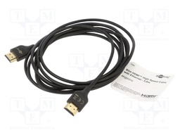 Cable; HDMI plug,both sides; 3m; black; HDCP 2.2,HDMI 2.0