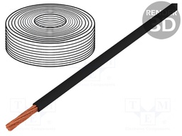 Wire; LifY; stranded; Cu; 1x70mm2; PVC; black; 450/750V; -15÷80°C
