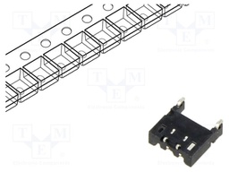 Connector: wire-board; socket; DF57; 2.5A; 50V; PIN: 2; straight; SMT