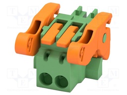 PCB connector, nominal cross section: 1.5 mm2, color: green,