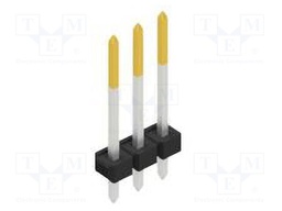 Connector: pin strips; pin header; male; PIN: 3; 2.54mm; THT; 1x3