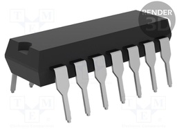 IC: digital; NAND; Ch: 4; IN: 2; THT; DIP14; 3÷18VDC; -55÷125°C; CD4000