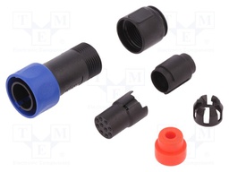 Connector: circular; plug; female; PIN: 10; w/o contacts; for cable