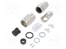 Connector: M16; female; for cable; IP65,IP67; plug; soldering; 300V