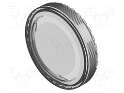 Actuator lens; OptoHiT; silver; plastic; Ø23.7mm