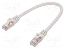 Patch cord; F/UTP; 6; stranded; CCA; PVC; grey; 0.25m; 26AWG
