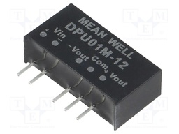 Converter: DC/DC; 1W; Uin: 10.8÷13.2V; Uout: 12VDC; Uout2: -12VDC