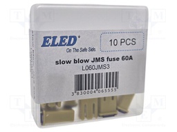 Fuse: fuse; 60A; automotive; 10.7mm; 10.7x7.7x17.5mm