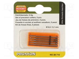 Mill; tungsten vanadium steel; 5pcs.