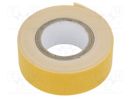 Fastening tape; double-sided; white; W: 19mm; L: 1.5m