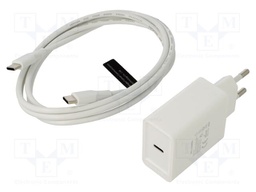 Power supply: switching; mains,plug-in; 5÷12VDC; 25W; white; 3A