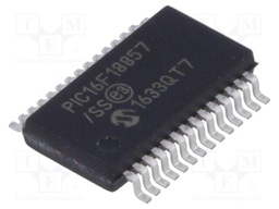PIC microcontroller; Memory: 56kB; SRAM: 4096B; EEPROM: 256B; SMD
