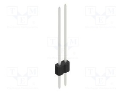 Connector: pin strips; pin header; male; PIN: 2; 1.27mm; THT; 1x2