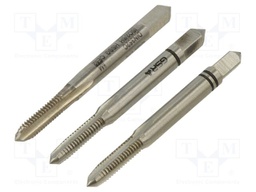 Tap-set; M4; 0.7; L: 45mm; Holder: square,hand; 3.4mm; 3pcs.
