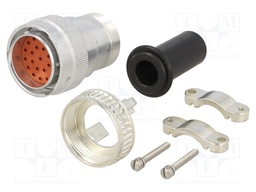 Connector: wire-wire; HD30; plug; male; PIN: 23; for cable; straight