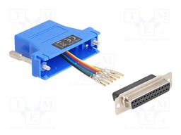 Adapter; D-Sub 25pin socket,RJ12 socket; blue