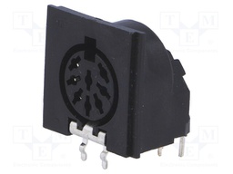 Socket; DIN; female; PIN: 8; Layout: 262°; angled 90°; on PCBs; THT