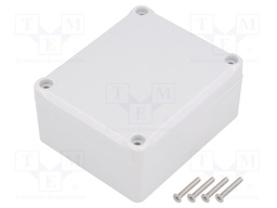 Enclosure: multipurpose; X: 74mm; Y: 89mm; Z: 41mm; polystyrene; grey