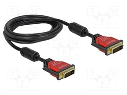 Cable; DVI-D (24+1) plug,both sides; dual link; QHD 1440p; 3m