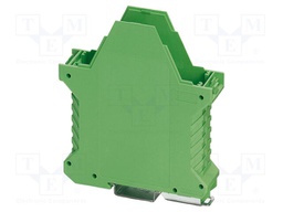 Enclosure base; with FE contact; green; UL94V-0; ME 22,5; Y: 99mm