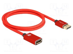 Cable; DisplayPort socket,DisplayPort plug; textile; Len: 2m