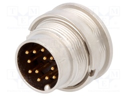 Connector: M16; male; for panel mounting,front side nut,screwed