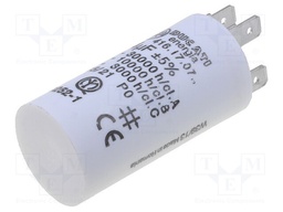Capacitor: motors, run; 4uF; 475VAC; Ø28x55mm; -25÷85°C; ±5%