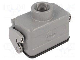 Enclosure: for Han connectors; Han; size 10B; for cable; straight