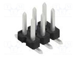 Connector: pin strips; pin header; male; PIN: 6; 2.54mm; SMT; 2x3
