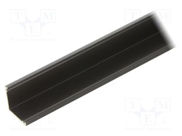 Profiles for LED modules; black; 1m; CABI12 DUO E; aluminium