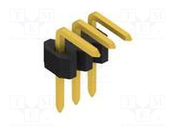 Connector: pin strips; pin header; male; PIN: 3; 1.27mm; THT; 1x3
