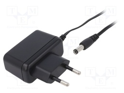 Power supply: switched-mode; voltage source; 5VDC; 1A; 5W; plug
