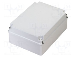 Enclosure: junction box; wall mount; plastic; grey
