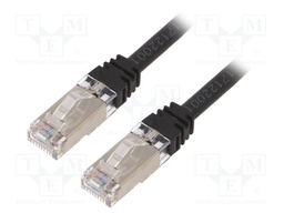 Patch cord; S/FTP,TX6A™ 10Gig; 6a; stranded; Cu; LSZH; black; 26AWG