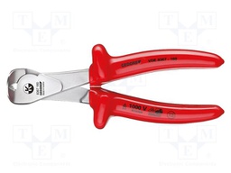 Pliers; end,cutting,insulated; 160mm; steel; Plating: chromium