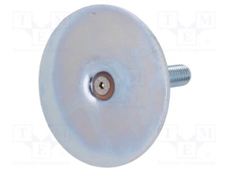 Foot of pin; Base dia: 80mm; M12; steel; Plunger length: 60mm