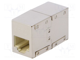 Coupler; coupler; Cat: 6; shielded; Layout: 8p8c; RJ45 socket x2