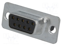 D-Sub; PIN: 9; plug; female; screw terminal; for cable; gold-plated