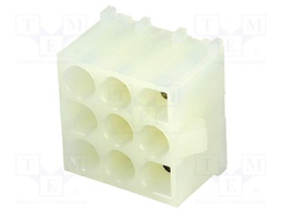 Socket; wire-board; female; 6.35mm; PIN: 9; Layout: 3x3; THT