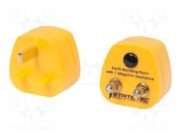 Earthing plug; ESD; Features: M5 screw x2; 1MΩ; Plug: UK