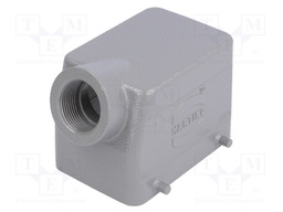 Enclosure: for Han connectors; Han; size 32A (2 x 16A); angled