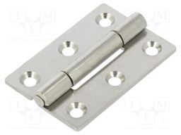 Hinge; Width: 40mm; stainless steel; H: 60mm