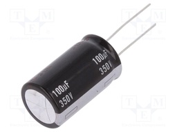 Capacitor: electrolytic; THT; 100uF; 350VDC; Ø18x31.5mm; ±20%