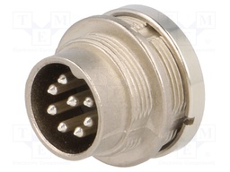 Connector: M16; male; for panel mounting,rear side nut; socket