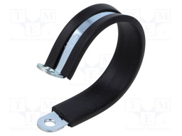 Fixing clamp; ØBundle : 48mm; W: 15mm; steel; Cover material: EPDM
