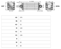 Fastening for actuator; 125mm; Flowmatik