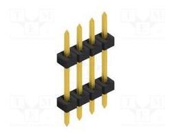 Connector: pin strips; pin header; male; PIN: 4; 2mm; THT; 1x4; 100V